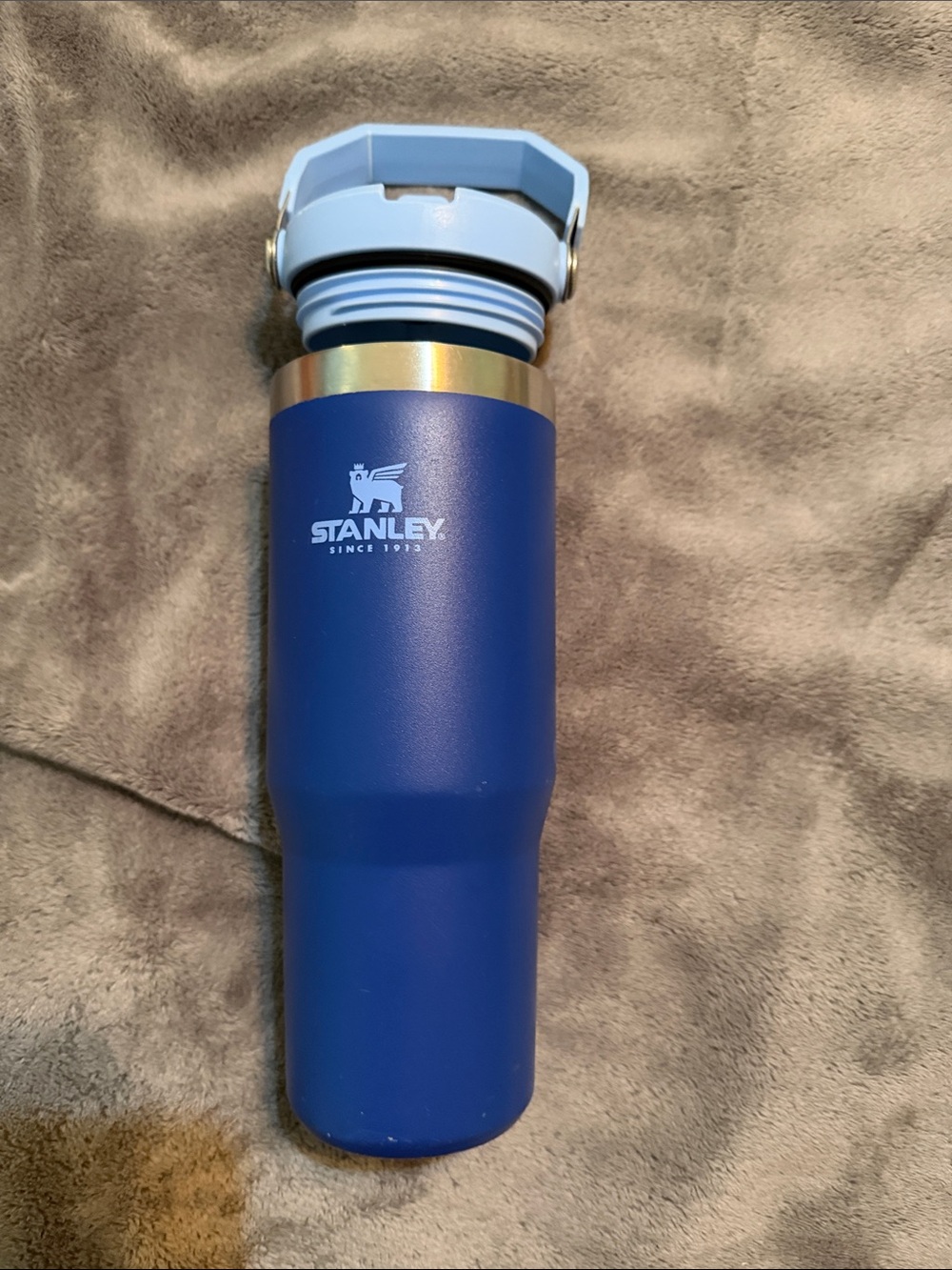 Stanley Blue and Light Blue Insulated Travel Tumbler with Silver Accent